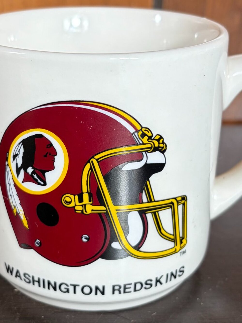 Vintage Washington Redskins White Ceramic Coffee Hot Tea Mug NFL Football